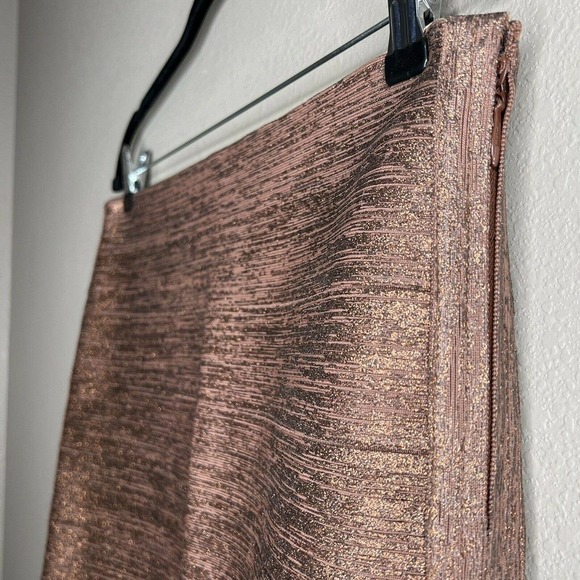Haute Hippie Bronze Brown Metallic Bondage Bandage Mini Skirt Sz M - Picture 8 of 15